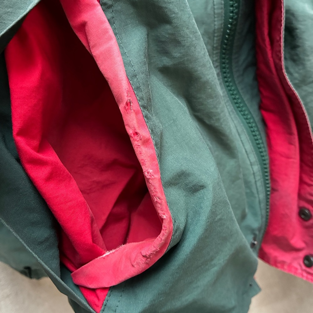 Vintage Nautica Challenge J-Class Sailing Jacket Green/Red Size L 1990s Preppy - Picture 14 of 14